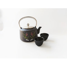 Cast Iron Enameled Tea Pot